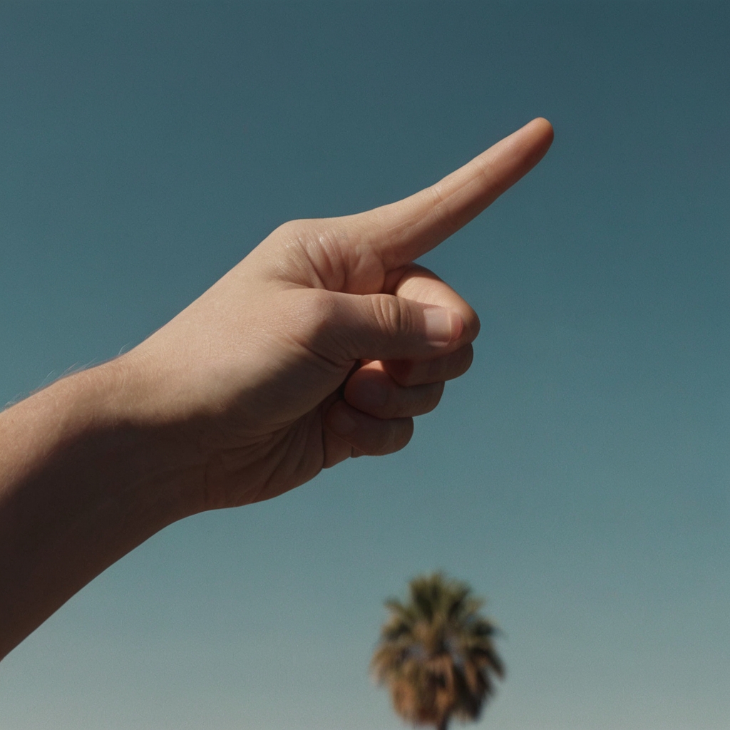 Illustration of a hand pointing to a selected option, symbolizing choice.